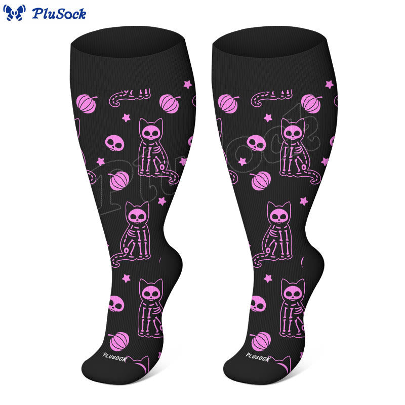 Plus Size X Ray Cat Compression Socks - image 3