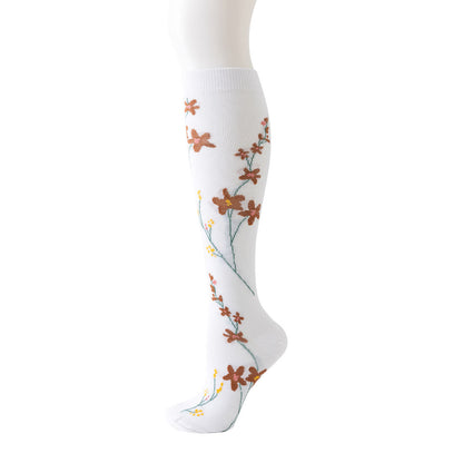 White Floral Series Compression Socks(6 Pairs) - image 4