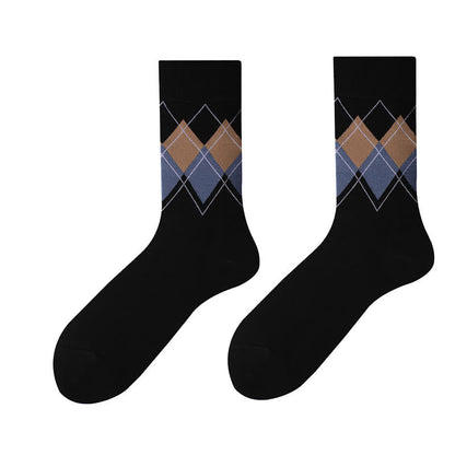 British Style Diamond Check Quarter Socks(4 Pairs) - image 13