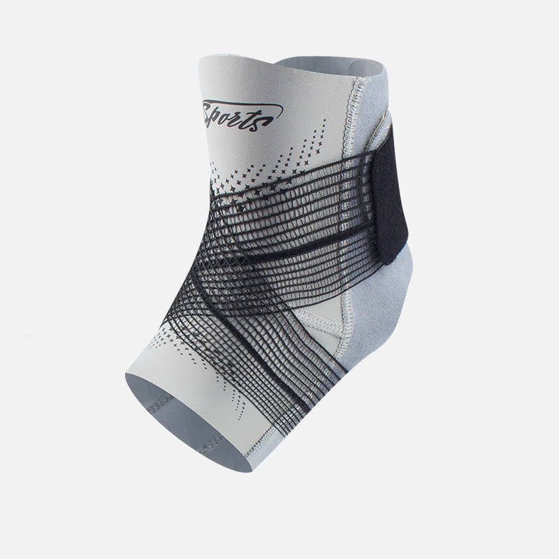 Adjustable Velcro Straps Ankle Support Braces - Grey - XL - image 9