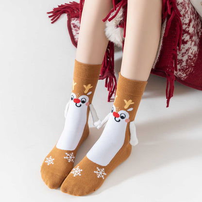 Funny Hand In Hand Quarter Socks(3 Pairs) - image 8