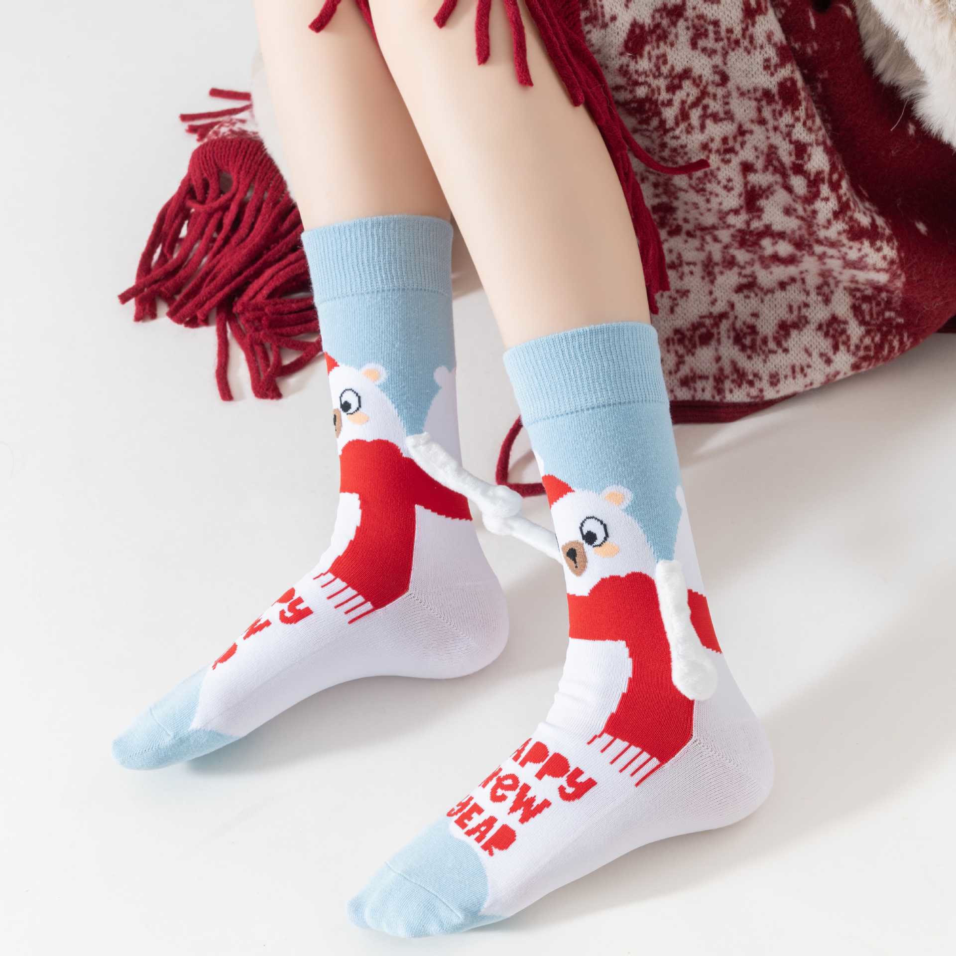 Funny Hand In Hand Quarter Socks(3 Pairs) - image 6
