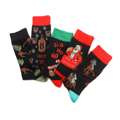 Christmas Creative Quarter Socks(5 Pairs) - image 8