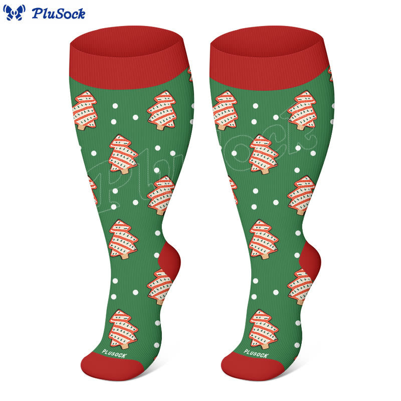 Plus Size Jolly Christmas Compression Socks - image 2