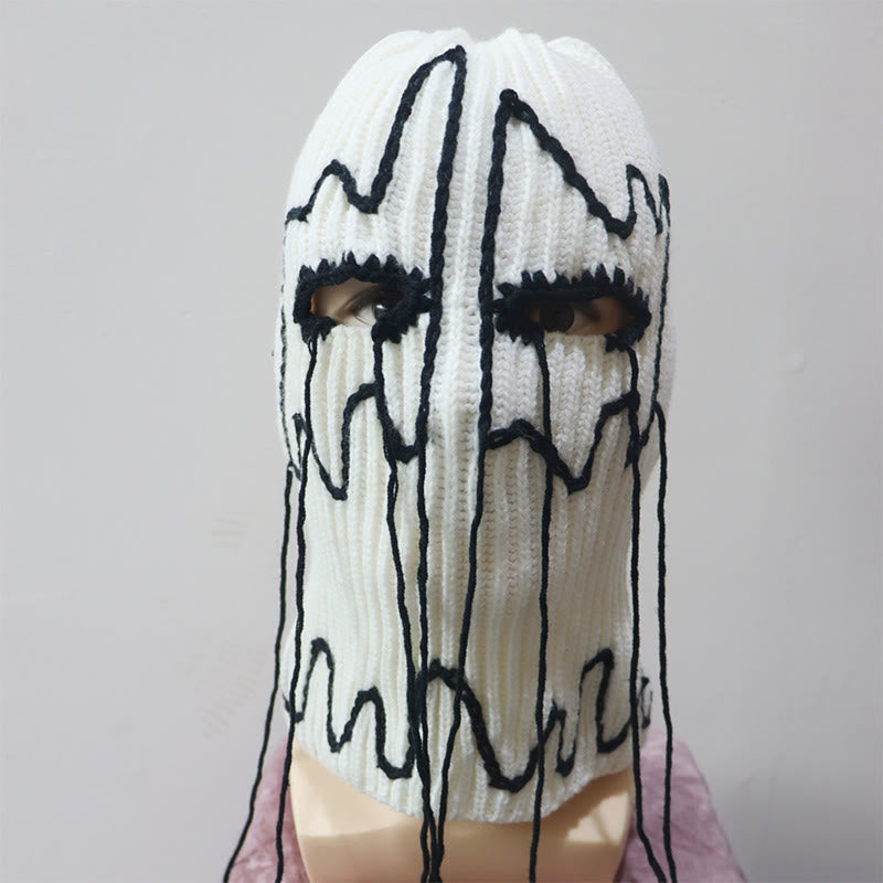 Plus Size Knitted Lines Beanie - Yellow - One Size - image 1