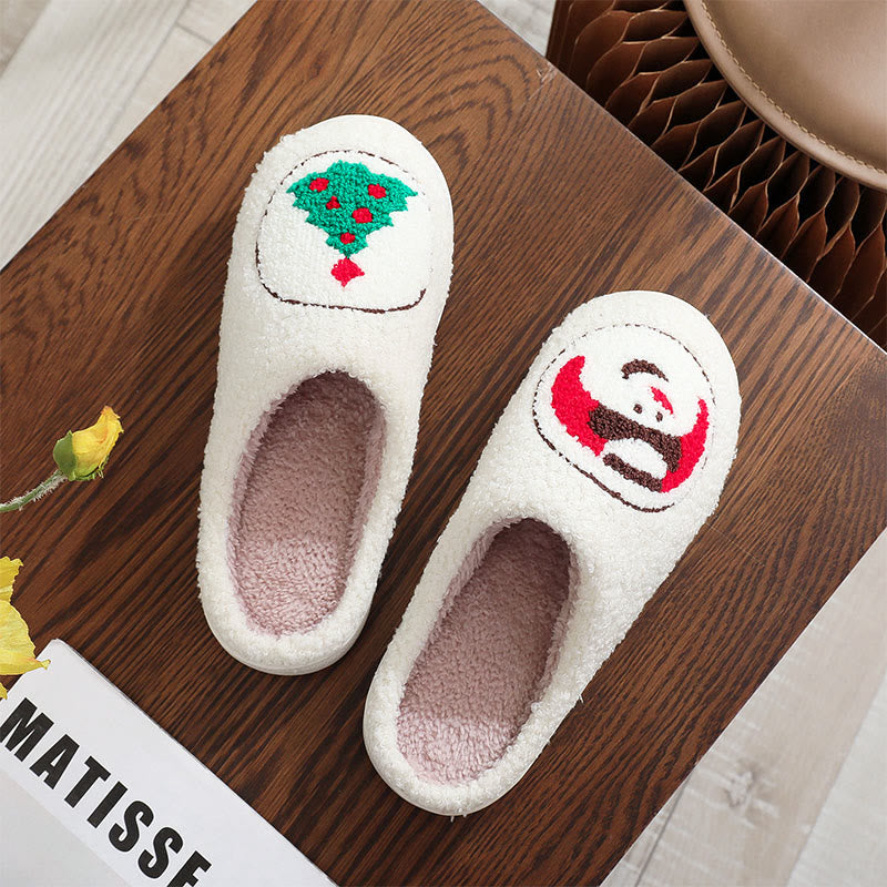 Plus Size Christmas Tree Snowman Slippers - White - EU44-45(US10-11) - image 1