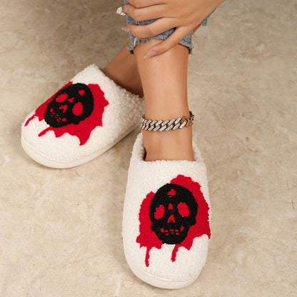 Plus Size Bloody Skull Slippers - image 0