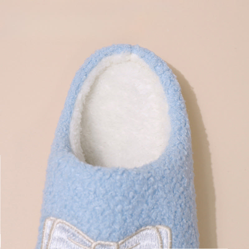Plus Size Blue Bow Slippers - image 3