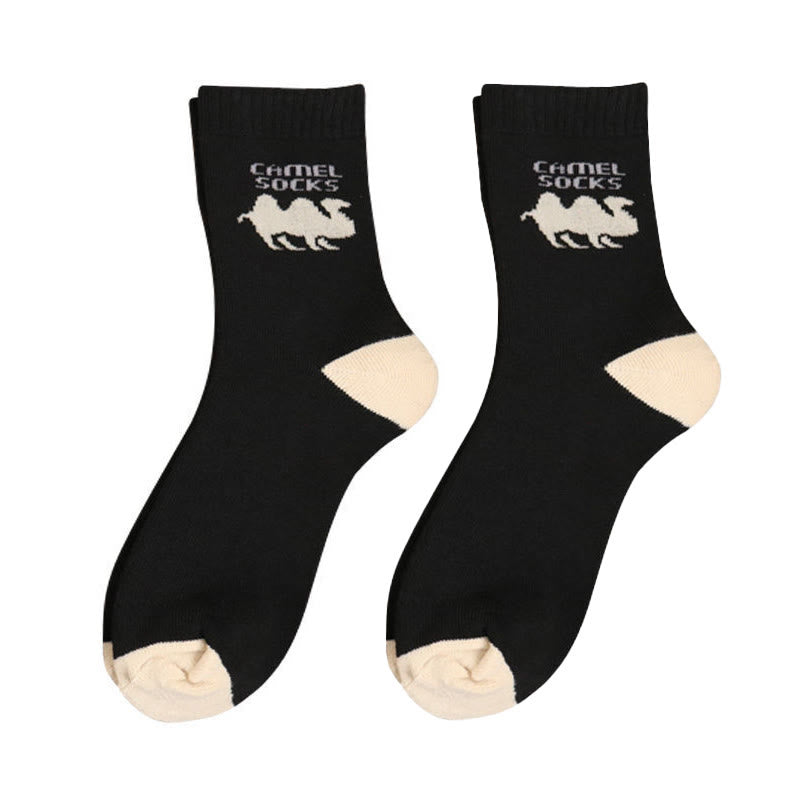 Camel Quarter Socks(5 Pairs) - Black - EU39-44(US6-10) - image 2