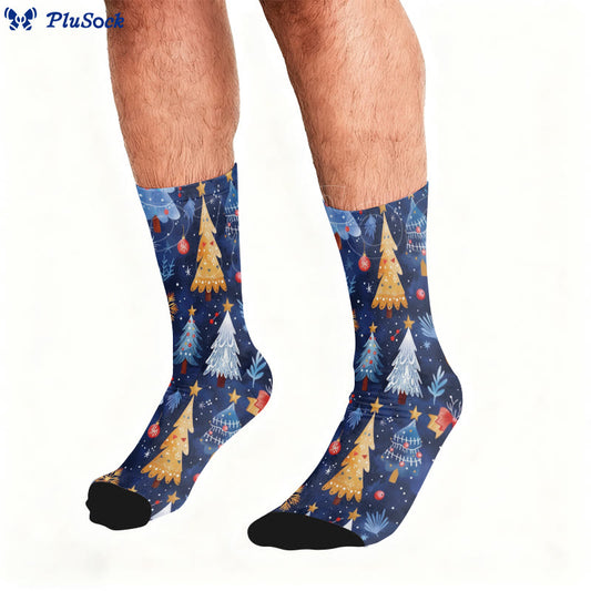 Plus Size Christmas Tree Quarter Socks - image 0