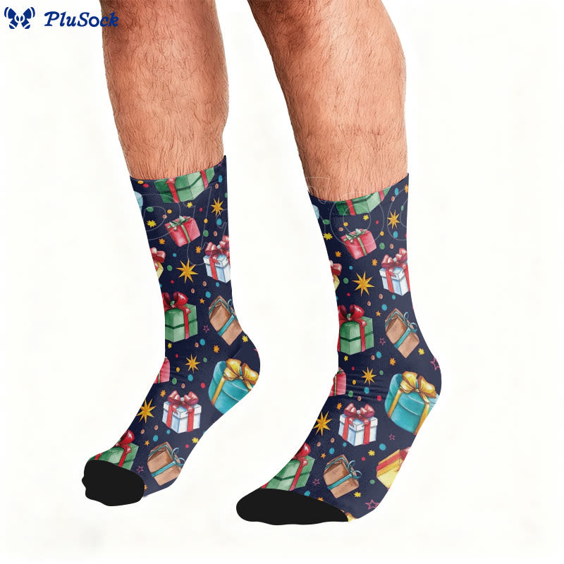 Christmas Gift Box Quarter Socks - image 0