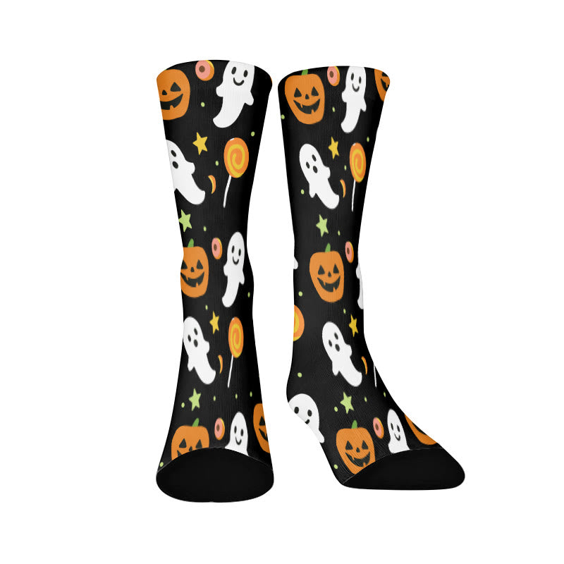 Plus Size Evil Pumpkin Quarter Socks - Black - EU37-44(US4-10) - image 3
