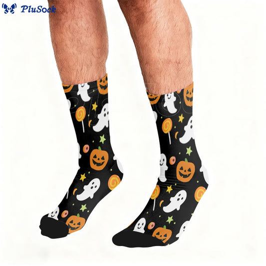 Plus Size Evil Pumpkin Quarter Socks - image 0
