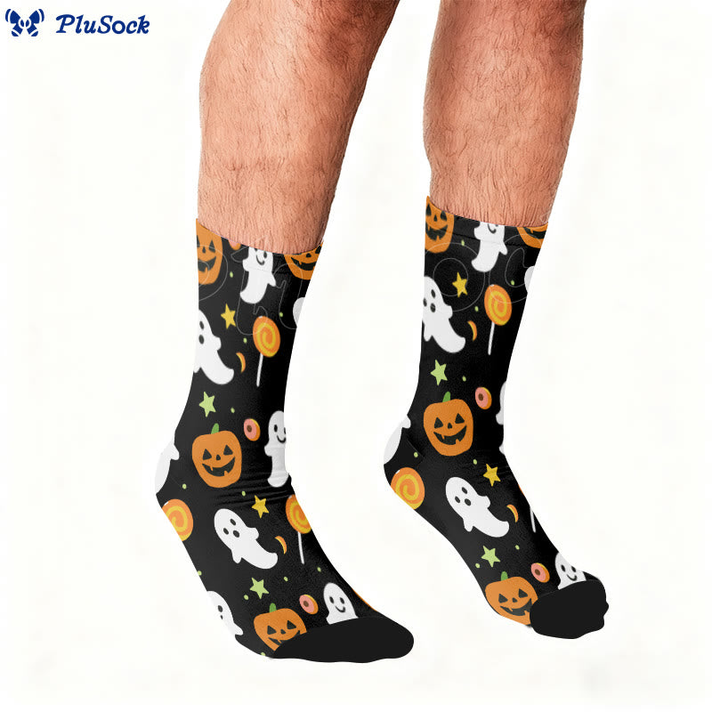 Plus Size Evil Pumpkin Quarter Socks - image 2