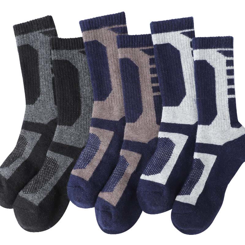 Wool Geometry Quarter Socks(3 Pairs) - image 1