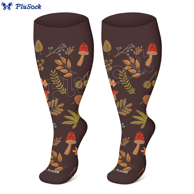Plus Size Autumn Hedgehog Compression Socks(3 Pairs) - image 7
