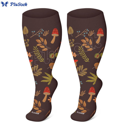Plus Size Autumn Hedgehog Compression Socks(3 Pairs) - image 7