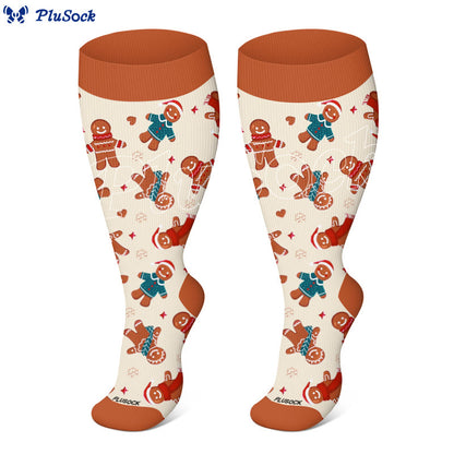 Plus Size Adorable Christmas Mix Compression Socks - image 2