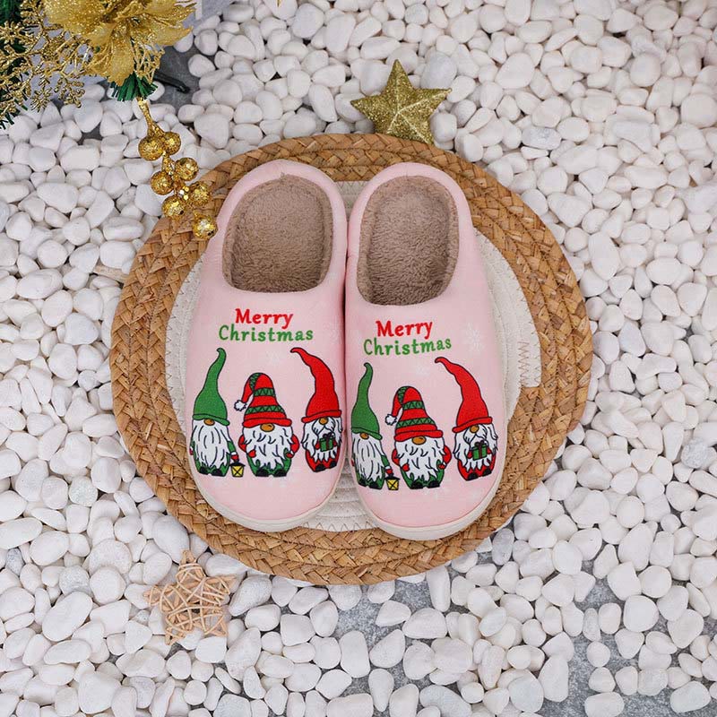 Plus Size Merry Christmas Slippers - Pink - EU44-45(US10-11) - image 4
