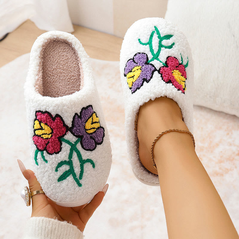Plus Size Flowers Slippers - image 0