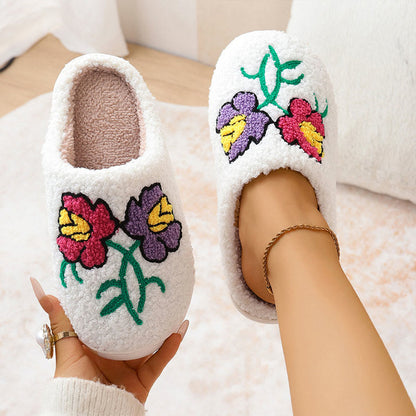 Plus Size Flowers Slippers - image 0