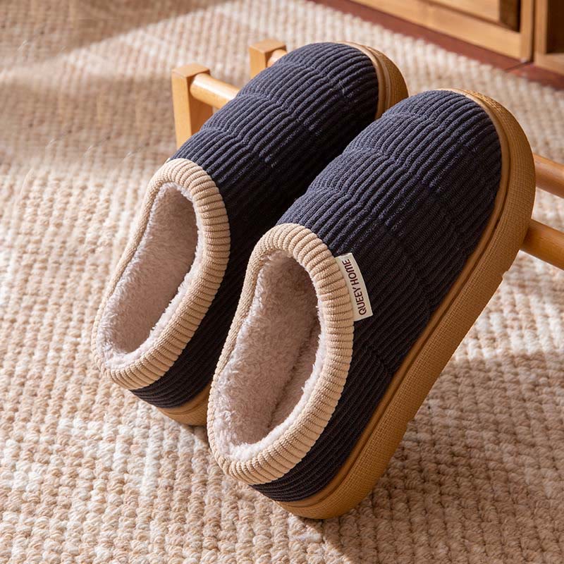 Plus Size Simple Home Slippers - Navy Blue - EU43-44(US9-10) - image 9