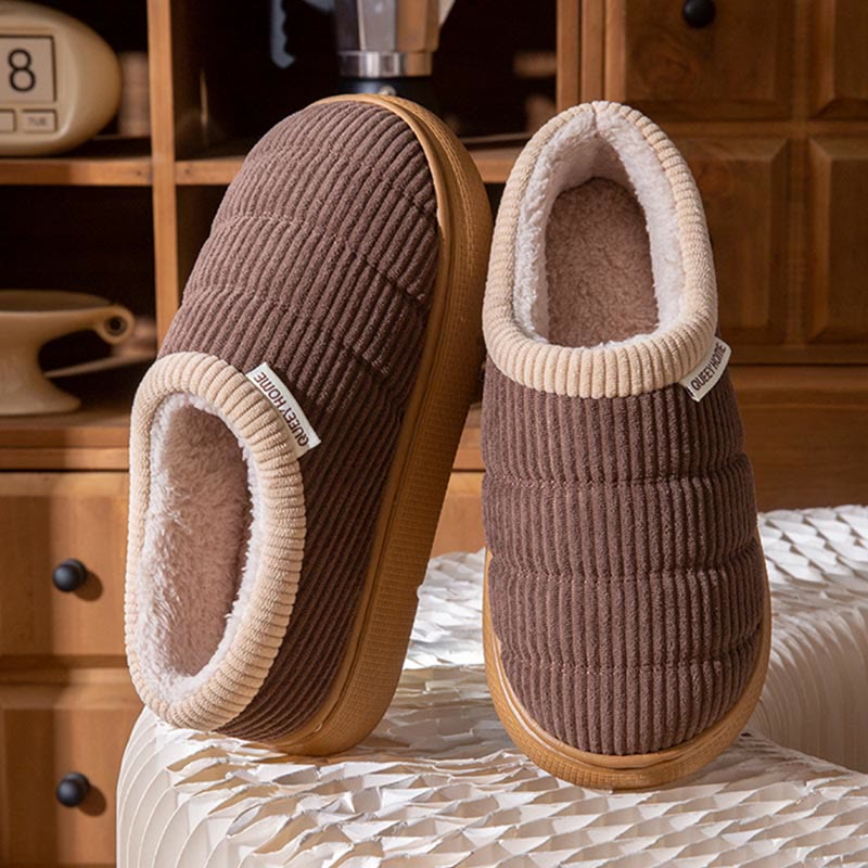 Plus Size Simple Home Slippers - Coffee - EU44-45(US9-10) - image 8