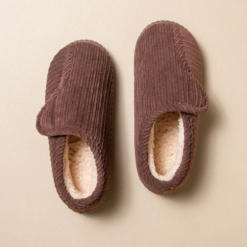Plus Size Non-slip Warm Slippers - Coffee - EU43-44(US9-10) - image 5