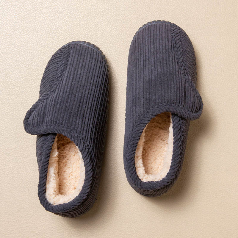Plus Size Non-slip Warm Slippers - Navy Blue - EU43-44(US9-10) - image 6