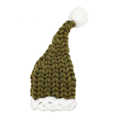 Thick Line Red Christmas Beanie - Green - One Size - image 9