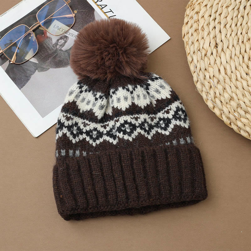 Casual Ethnic Style Beanie - Coffee - One Size - image 12