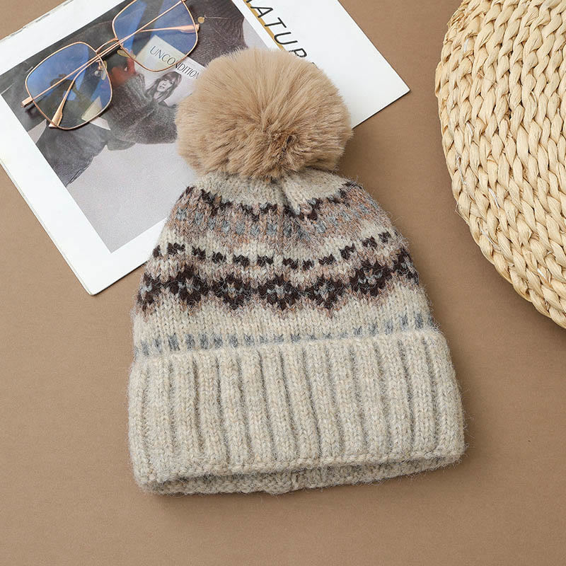 Casual Ethnic Style Beanie - Beige - One Size - image 13