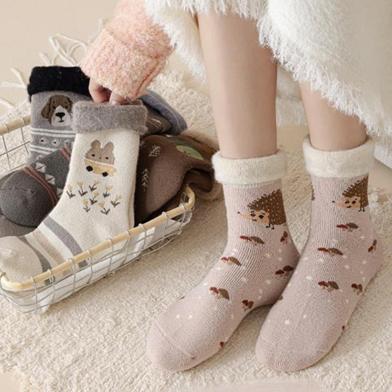 Cute Cartoon Quarter Socks(5 Pairs) - image 1