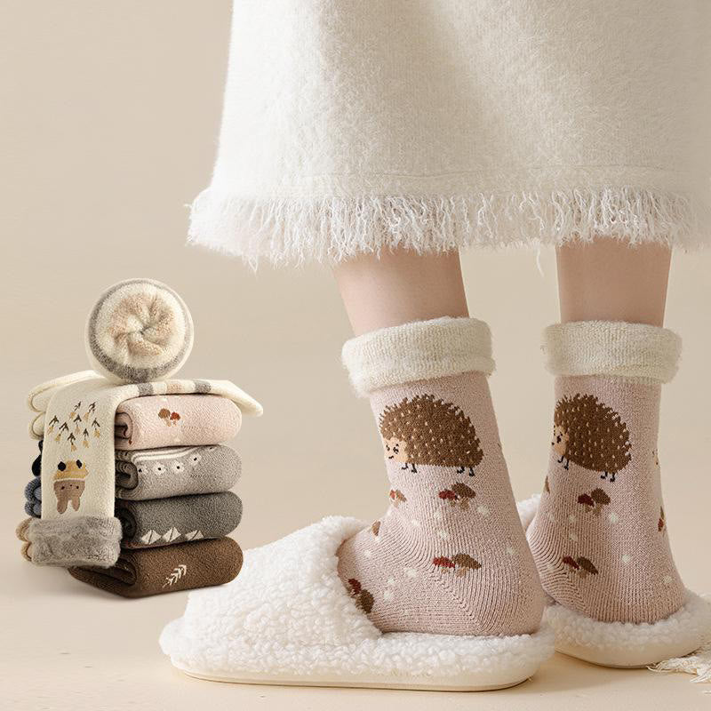 Cute Cartoon Quarter Socks(5 Pairs) - Multicolor - EU36-41(US3-7.5) - image 2