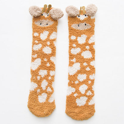 Cute Zoom Quarter Socks(2 Pairs) - Giraffe - EU36-40(US3-7) - image 12
