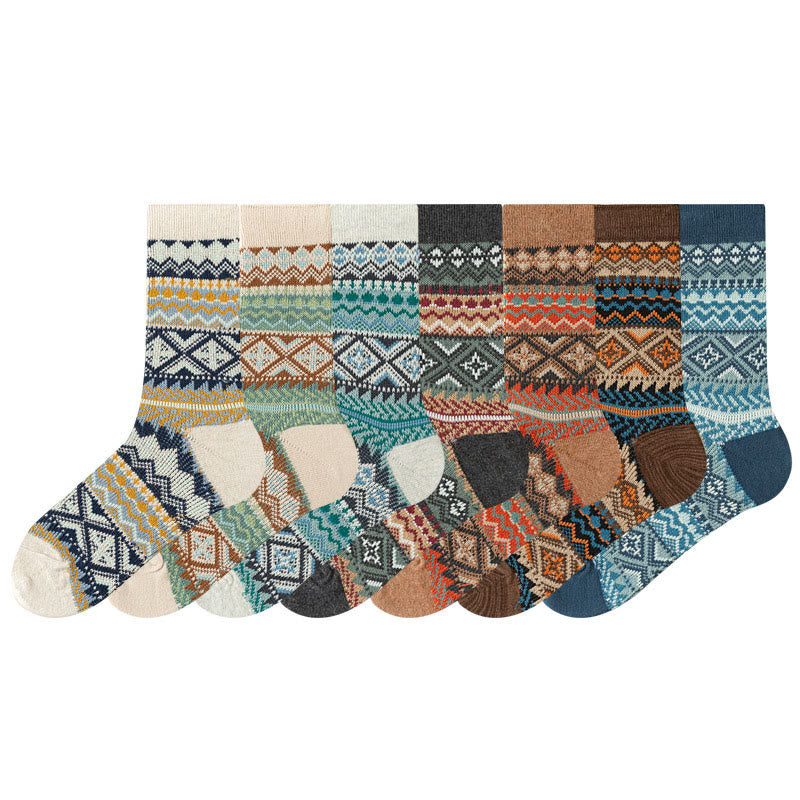 Diamond Stripes Quarter Socks(4 Pairs) - image 18