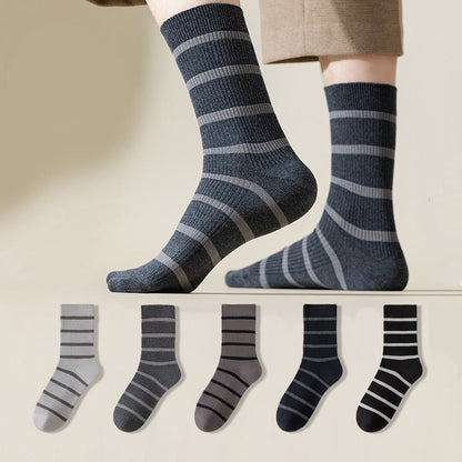 Soft Sweat Absorbent Quarter Socks(5 Pairs) - Multicolor - EU39-44(US6-10) - image 0