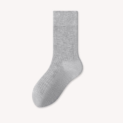 Plusock Plus Size Lightweight Warm Quarter Socks(4 Pairs) - Light Gray - EU39-44(US6-10) - image 7