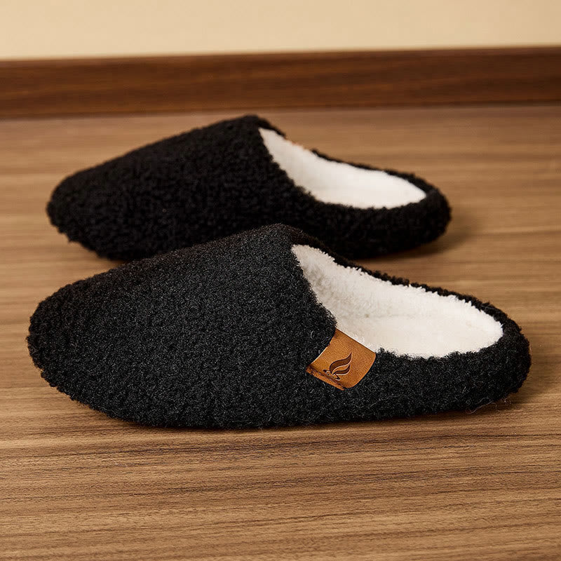 Plus Size Soft Sole Slippers - Black - EU44-45(US10-11) - image 7