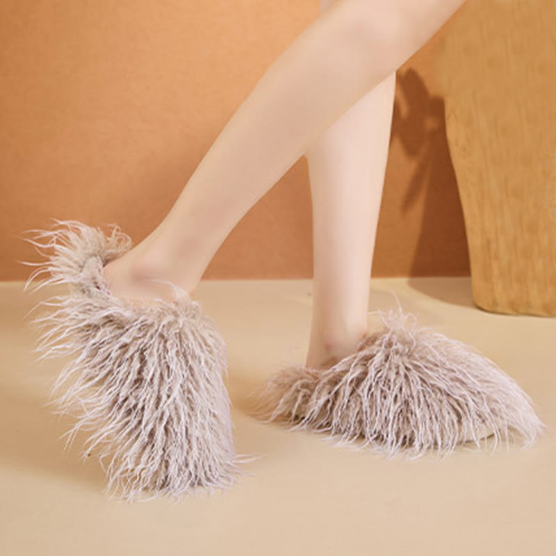Plusock Plus Size Fluffy Fur Slippers - image 2