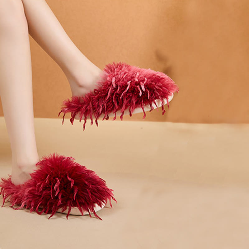 Plus Size Fluffy Fur Slippers - image 5