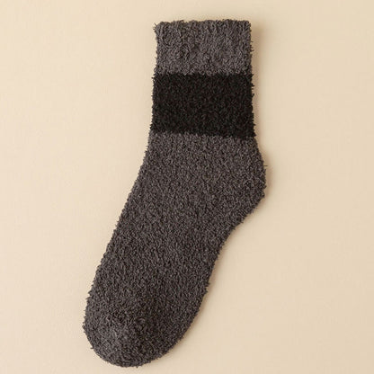 Coral velvet Quarter Socks(6 Pairs) - Dark Grey - EU39-44(US6-10) - image 9