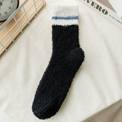 Plusock Plus Size Warm Sleeping Quarter Socks(5 Pairs) - D - EU40-46(US7-12) - image 12