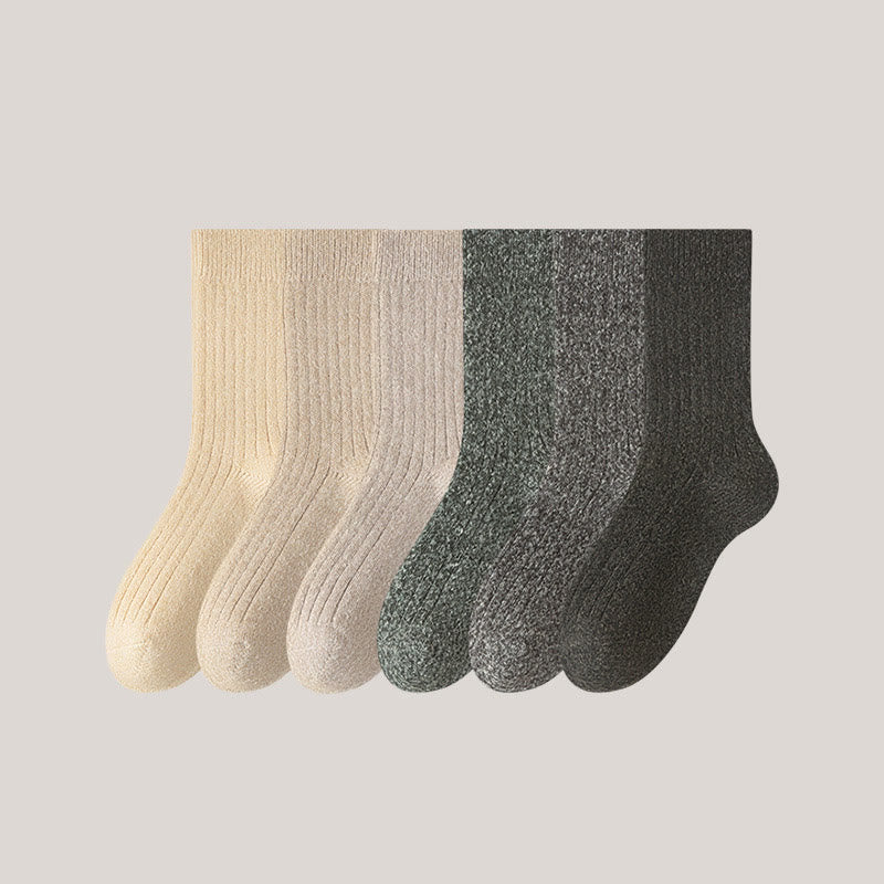 Solid Color Cashmer Quarter Socks(6 Pairs) - Multicolor - EU39-44(US6-10) - image 7