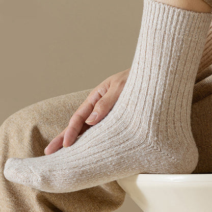 Solid Color Cashmer Quarter Socks(6 Pairs) - image 4