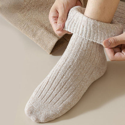 Plusock Plus Size Solid Color Cashmer Quarter Socks(6 Pairs) - image 6