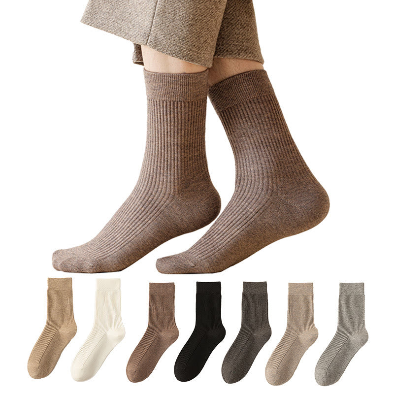 Plusock Plus Size Solid Color Casual Quarter Socks(4 Pairs) - image 0