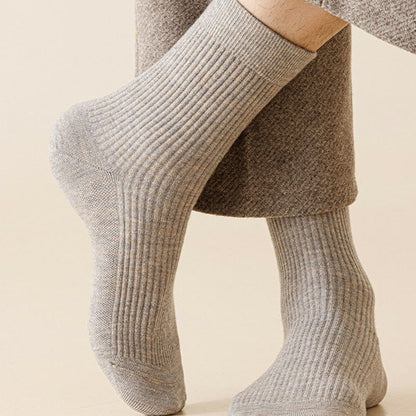 Solid Color Casual Quarter Socks(4 Pairs) - image 5