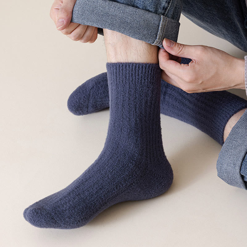 Plusock Plus Size Retro Solid Color Quarter Socks(3 Pairs) - image 6