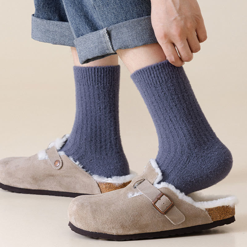 Plusock Plus Size Retro Solid Color Quarter Socks(3 Pairs) - image 8